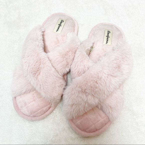 Dearfoams Faux-Fur Slide Slippers (For Women) - Picture 1 of 5
